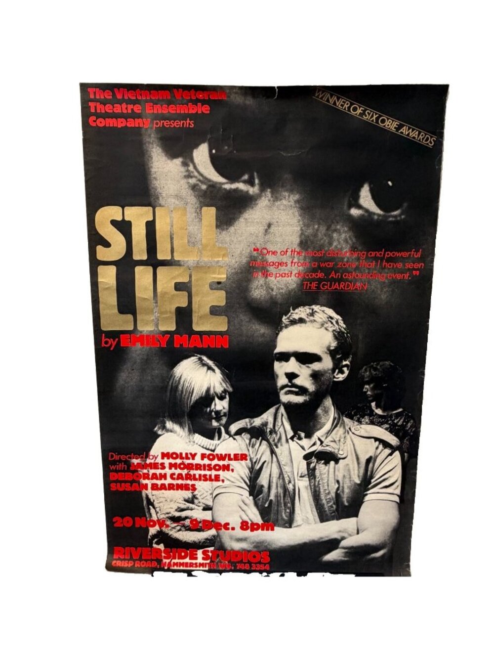 Still Life Vietnam Veteran Theatre Ensemble Co Play Poster Riverside Studios Vtg